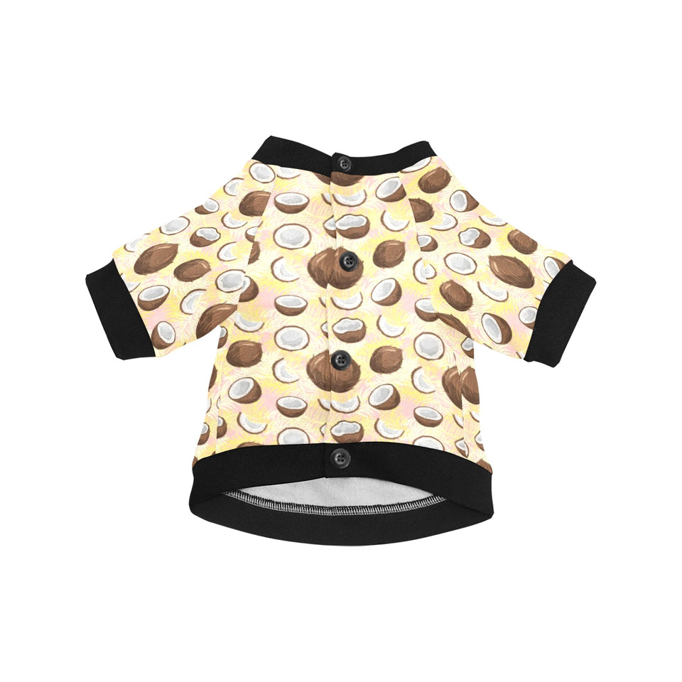 Coconut Pattern Print Design 05 All Over Print Pet Dog Round Neck Fuzzy Shirt