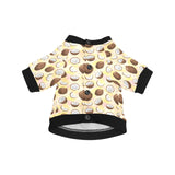 Coconut Pattern Print Design 05 All Over Print Pet Dog Round Neck Fuzzy Shirt