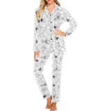 Spider web cobweb pattern Women's Long Pajama Set