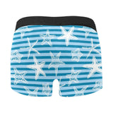 Starfish blue blackground Men's All Over Print Boxer Briefs Men's Underwear