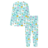 Llama alpaca cactus leaves pattern Women's All Over Print Pajama Set