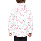 Cute flamingo pattern Kids' Boys' Girls' Padded Hooded Jacket