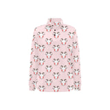 Cute goat pattern Women's Long Sleeve Polo Shirt