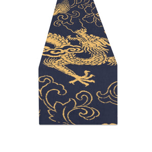 Gold dragon pattern Table Runner