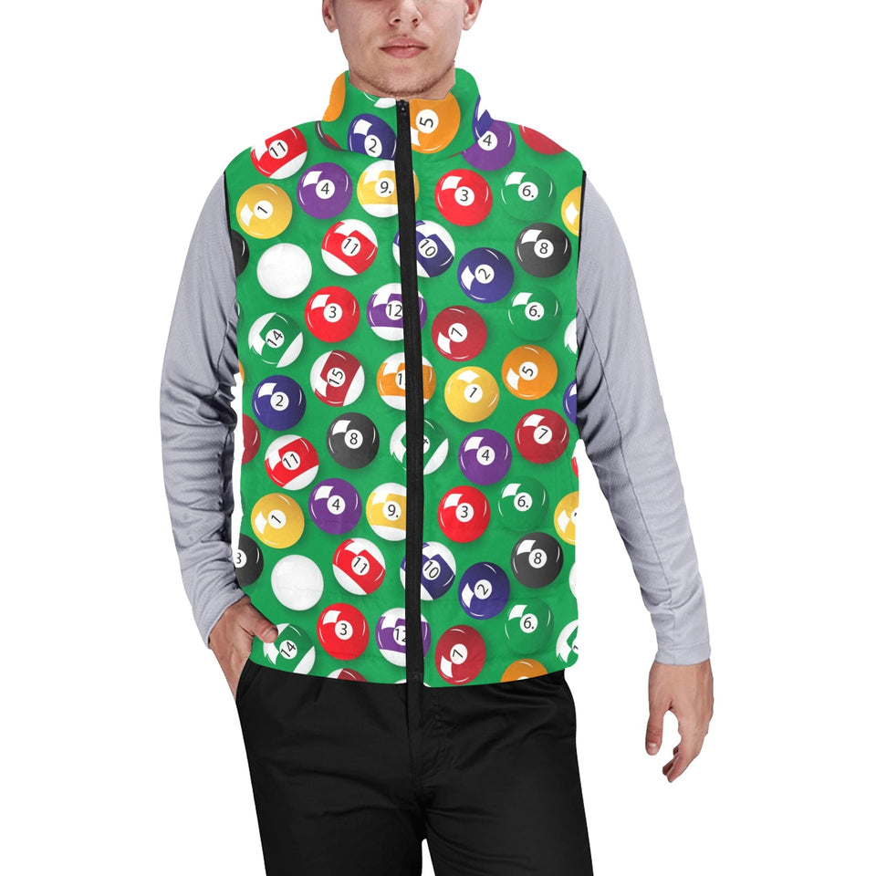 Billiard Ball Pattern Print Design 02 Men's Padded Vest