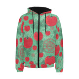 Tomato design pattern Men's Padded Hooded Jacket