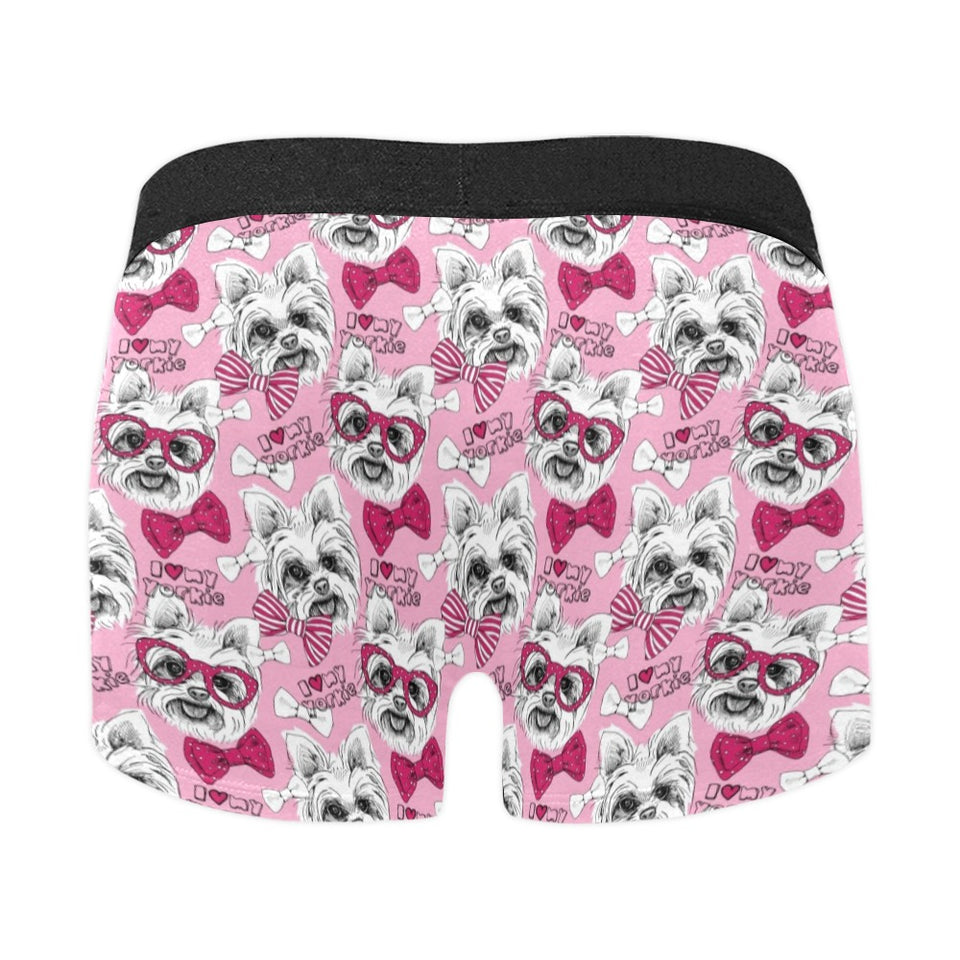 Yorkshire Terrier Pattern Print Design 03 Men's All Over Print Boxer Briefs Men's Underwear