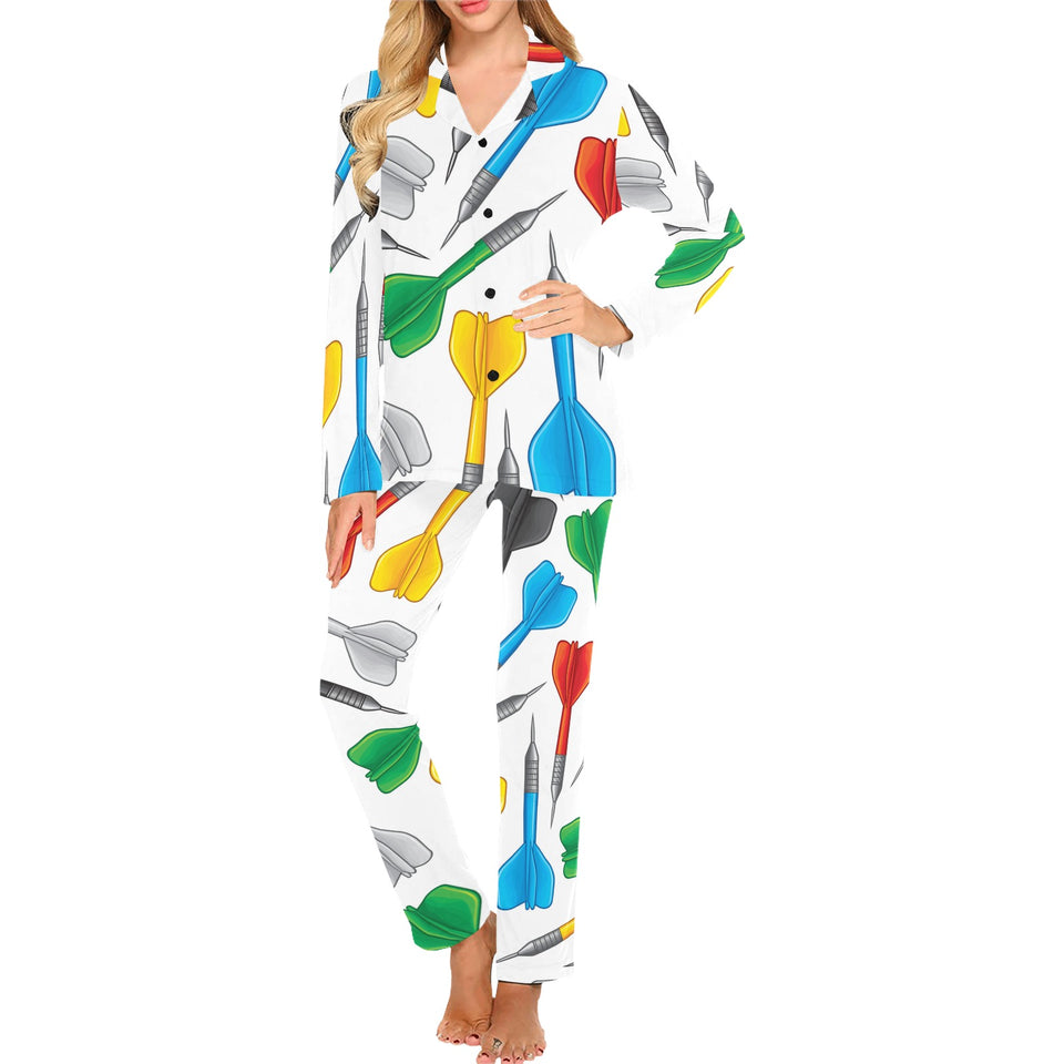 Darts Pattern Print Design 03 Women's Long Pajama Set
