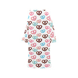 Pretzels Pattern Print Design 04 Blanket Robe with Sleeves