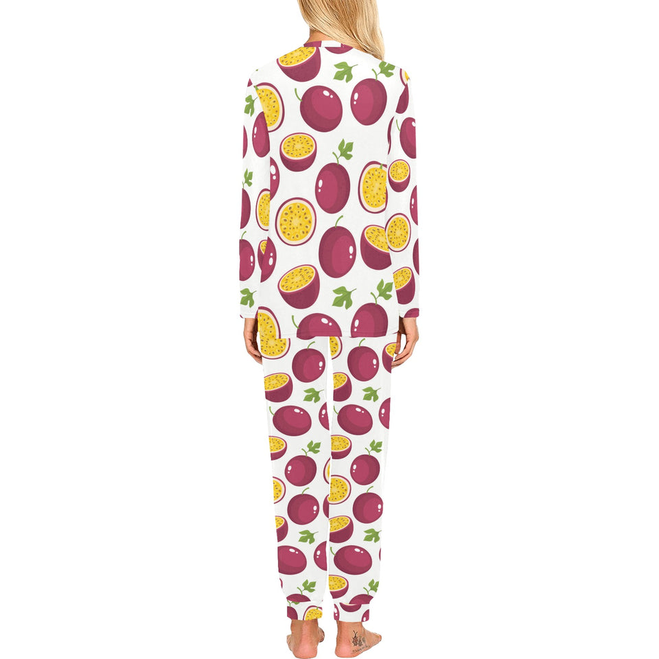 Passion fruit design pattern Women's All Over Print Pajama Set