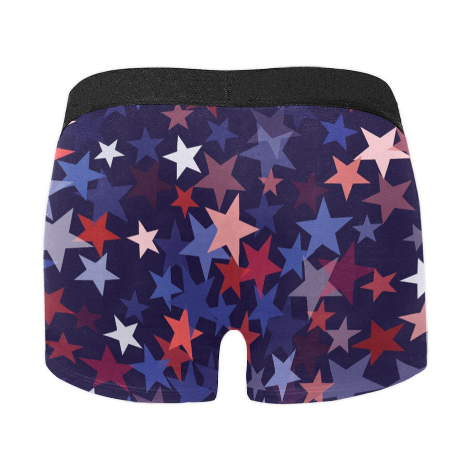 Red blue star pattern Men's All Over Print Boxer Briefs Men's Underwear