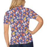 Goldfish Pattern Print Design 04 Women's All Over Print Polo Shirt