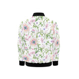 Beautiful pink lotus waterlily leaves pattern Kids' Boys' Girls' Bomber Jacket