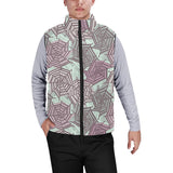 Spider web cobweb design color pattern Men's Padded Vest