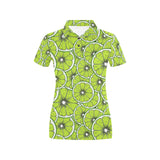 Slices of Lime design pattern Women's All Over Print Polo Shirt