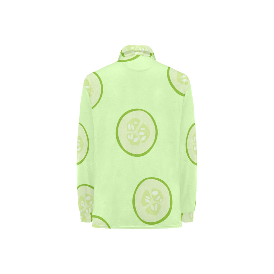 Cucumber pattern Women's Long Sleeve Polo Shirt