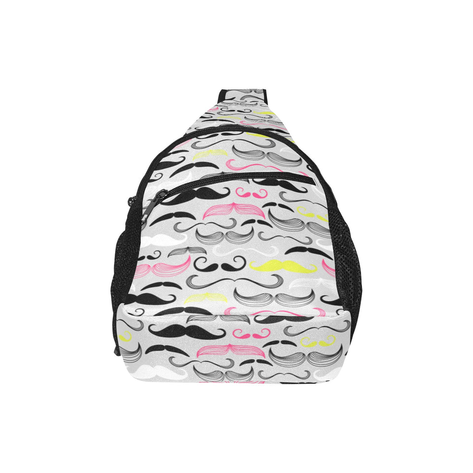 Mustache Beard Pattern Print Design 02 All Over Print Chest Bag