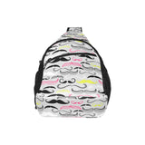 Mustache Beard Pattern Print Design 02 All Over Print Chest Bag