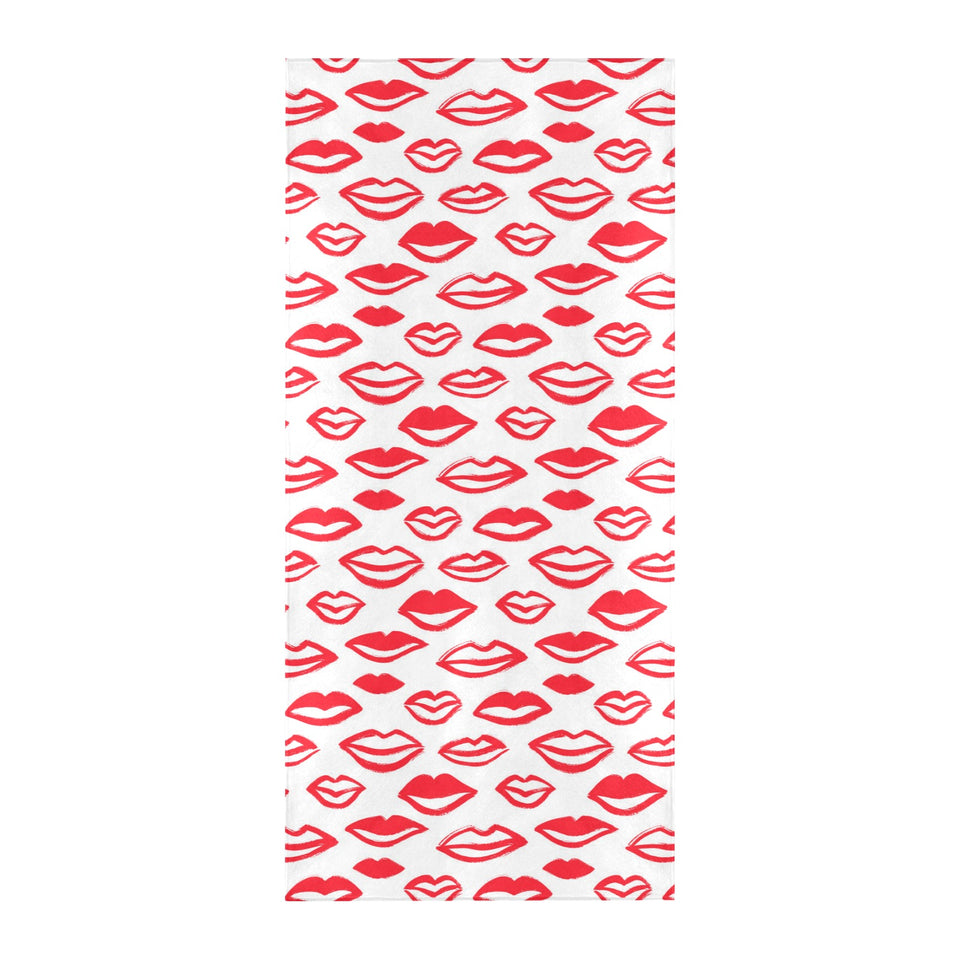 Lips Pattern Print Design 05 Beach Towel