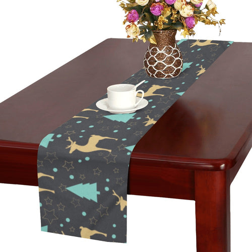 Deers star tree pattern Table Runner
