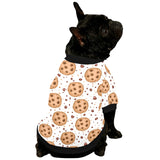 chocolate chip cookie pattern All Over Print Pet Dog Round Neck Fuzzy Shirt
