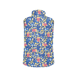 Popcorn Pattern Print Design 01 Men's Padded Vest