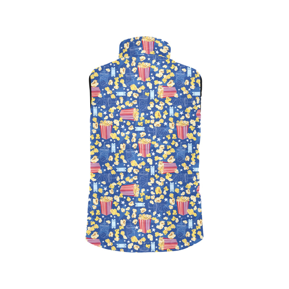 Popcorn Pattern Print Design 01 Men's Padded Vest