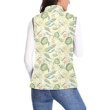 Hand drawn sea turtle fish pattern Women's Padded Vest