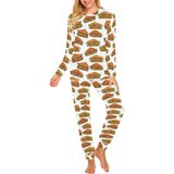 Sandwich Pattern Print Design 02 Women's All Over Print Pajama Set