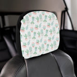 Pastel color cactus pattern Car Headrest Cover