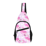 Pink flamingo flower pattern All Over Print Chest Bag
