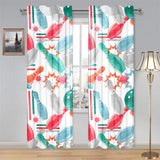 Watercolor bowling pattern Gauze Curtain