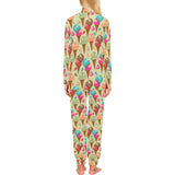 Colorful ice cream pattern Women's All Over Print Pajama Set