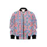 Blue Red Eiffel Tower Pattern Print Design 02 Kids' Boys' Girls' Bomber Jacket