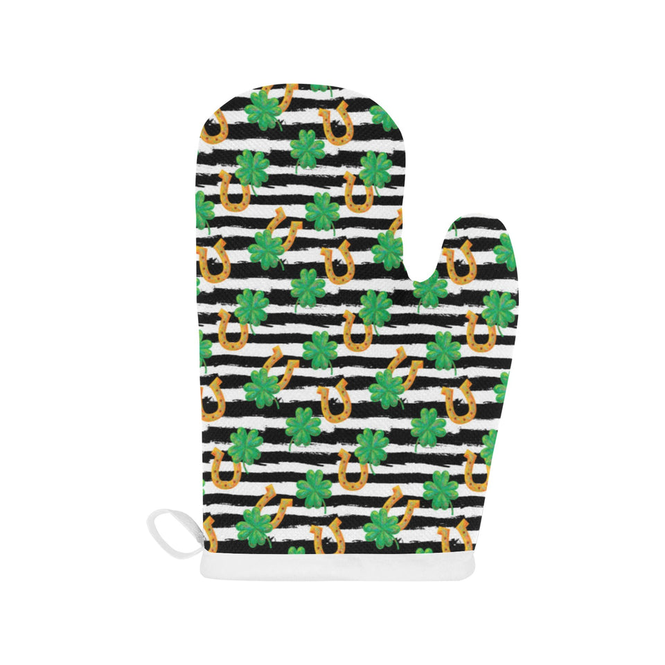 Horseshoes Pattern Print Design 01 Heat Resistant Oven Mitts