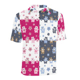 Teddy Bear Pattern Print Design 03 Men's All Over Print Polo Shirt
