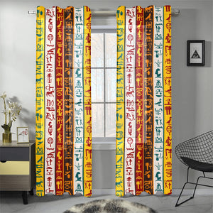 Egypt Hieroglyphics Pattern Print Design 01 Gauze Curtain