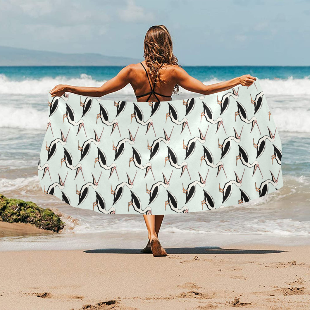 Pelican Pattern Print Design 02 Beach Towel