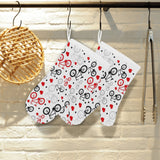 Bicycle Pattern Print Design 04 Heat Resistant Oven Mitts