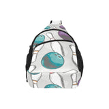 Bowling ball and pin gray background All Over Print Chest Bag