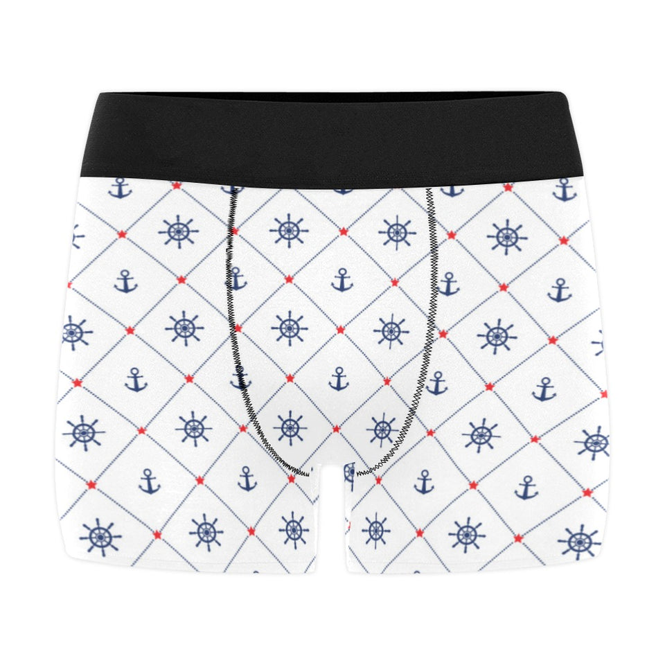 Anchor rudder nautical design pattern Men's All Over Print Boxer Briefs Men's Underwear