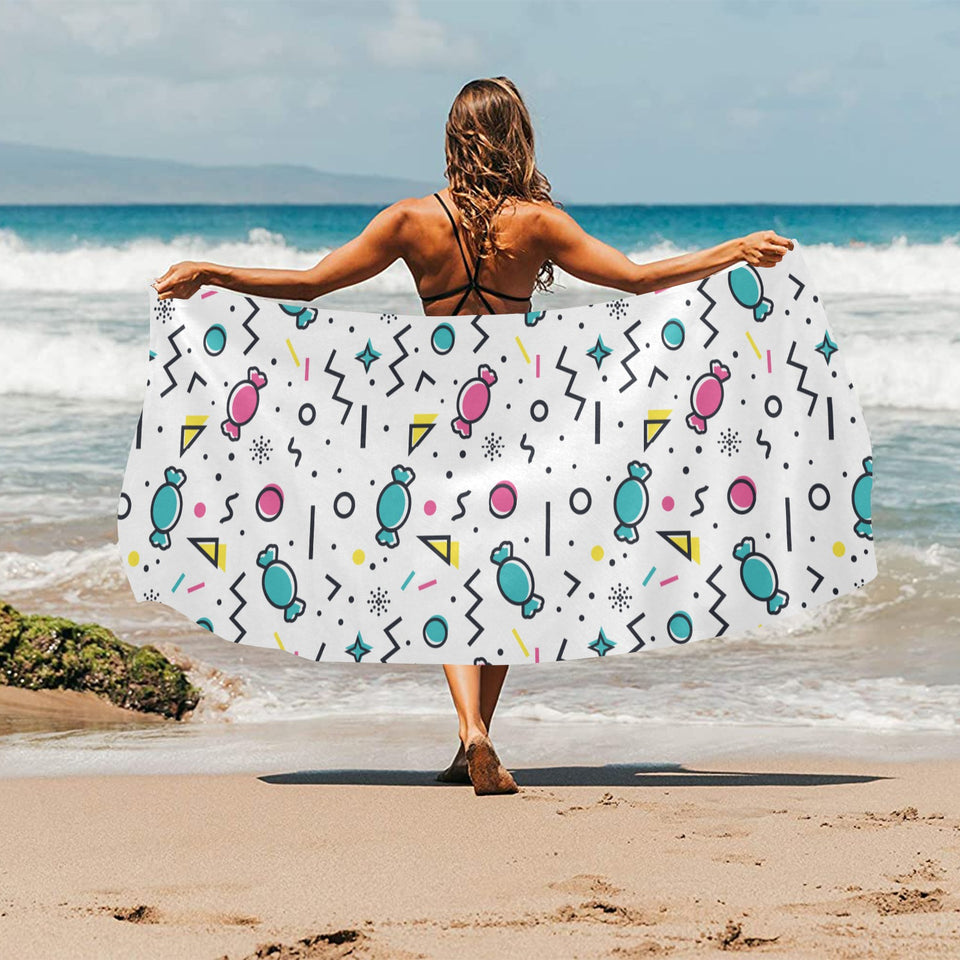 Candy design pattern Beach Towel