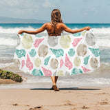 Colorful shell pattern Beach Towel