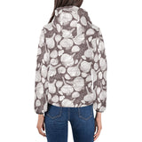 Garlic bulb dark background Women's Padded Hooded Jacket