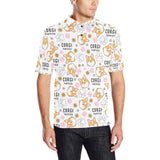 Corgi Dog Pattern Men's All Over Print Polo Shirt