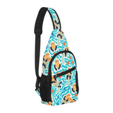 Cute sea otters fishe sea urchin pattern All Over Print Chest Bag