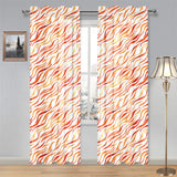 Fire flame watercolor pattern Gauze Curtain