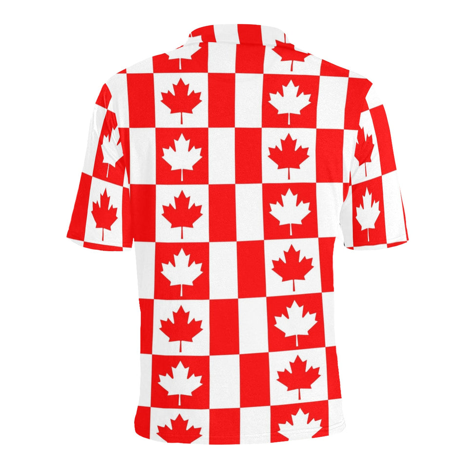 Canada Pattern Print Design 05 Men's All Over Print Polo Shirt