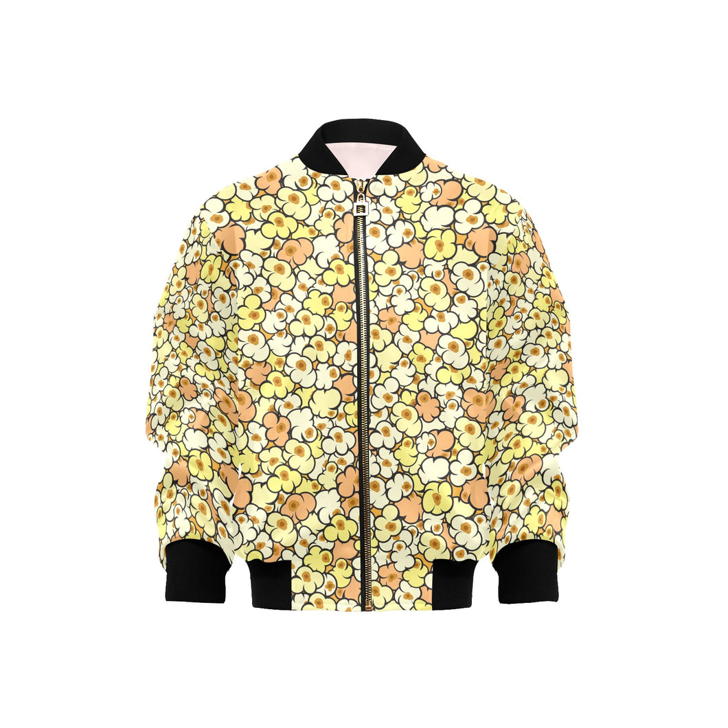 Popcorn Pattern Print Design 03 Kids' Boys' Girls' Bomber Jacket