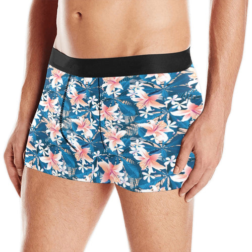 Hibiscus Pattern Print Design 02 Men's All Over Print Boxer Briefs Men's Underwear